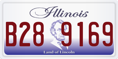 IL license plate B289169