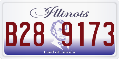 IL license plate B289173