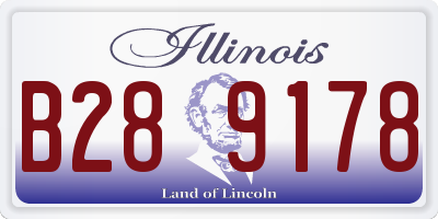 IL license plate B289178