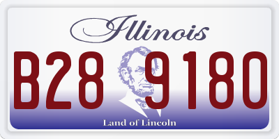 IL license plate B289180