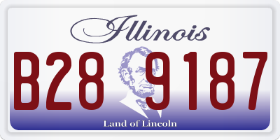 IL license plate B289187