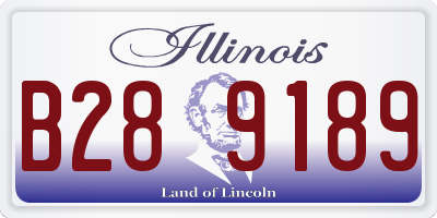 IL license plate B289189