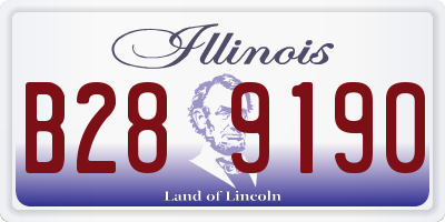 IL license plate B289190