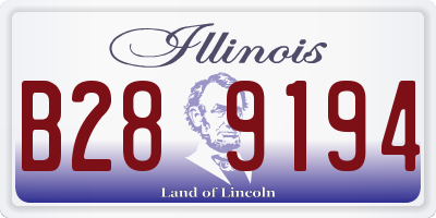 IL license plate B289194