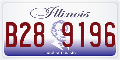 IL license plate B289196