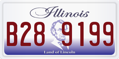 IL license plate B289199