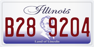 IL license plate B289204