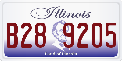 IL license plate B289205