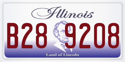 IL license plate B289208