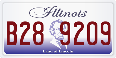 IL license plate B289209