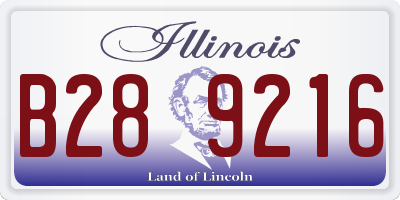 IL license plate B289216