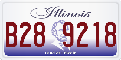 IL license plate B289218