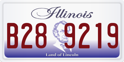 IL license plate B289219