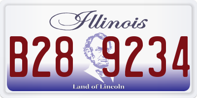 IL license plate B289234