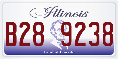 IL license plate B289238