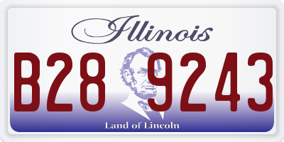 IL license plate B289243