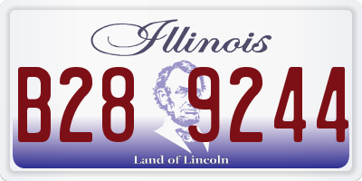 IL license plate B289244