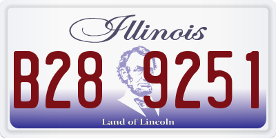 IL license plate B289251