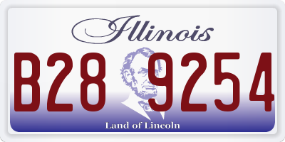 IL license plate B289254