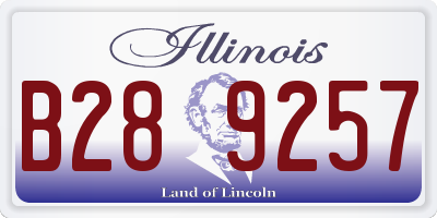 IL license plate B289257