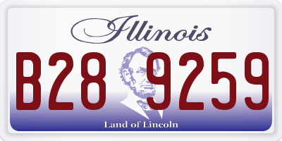 IL license plate B289259