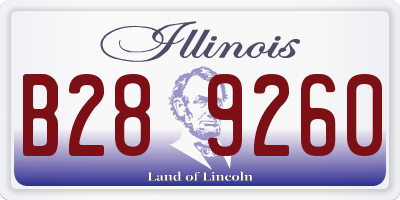 IL license plate B289260