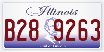 IL license plate B289263