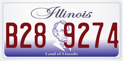 IL license plate B289274