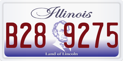 IL license plate B289275