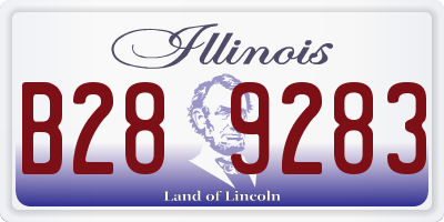 IL license plate B289283