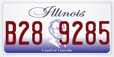 IL license plate B289285