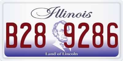 IL license plate B289286
