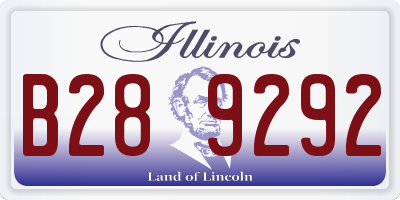 IL license plate B289292