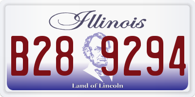 IL license plate B289294