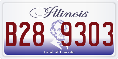 IL license plate B289303