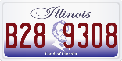 IL license plate B289308