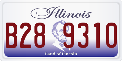 IL license plate B289310