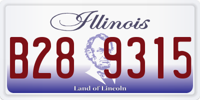 IL license plate B289315
