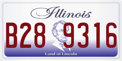 IL license plate B289316