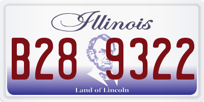 IL license plate B289322