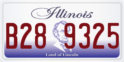 IL license plate B289325