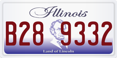 IL license plate B289332
