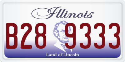 IL license plate B289333