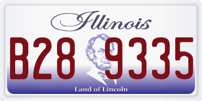 IL license plate B289335