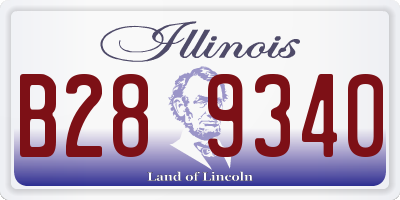 IL license plate B289340