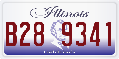 IL license plate B289341