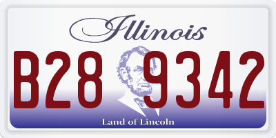 IL license plate B289342