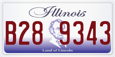 IL license plate B289343