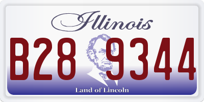 IL license plate B289344