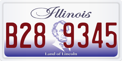 IL license plate B289345